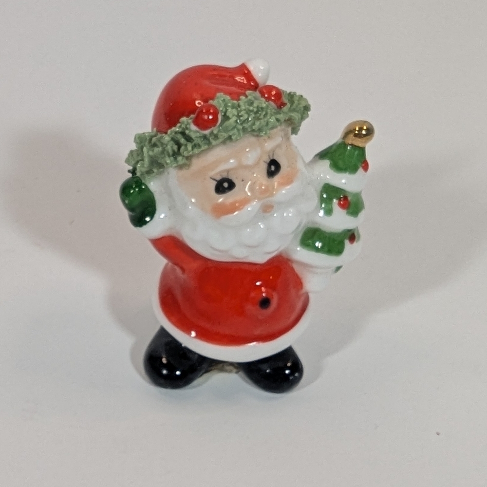 Mini Santa Claus Bone China Napcoware Made In Taiwan 1950s